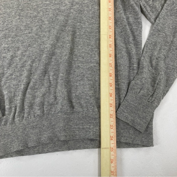 L. L Bean Women's Light Gray Cotton Sweater Pullover M Long Sleeve Minimalist - Picture 8 of 16